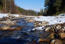 Winter Small River Royalty Free Stock Image Winter Small River Royalty Free Stock Image