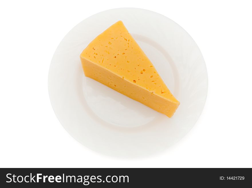 An image of a piece of yellow cheese