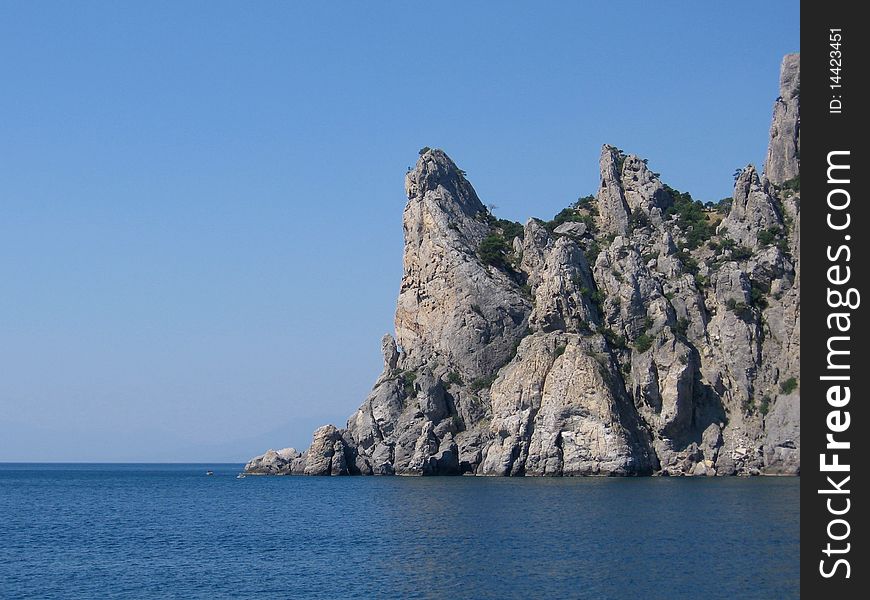 Rocky coast overlooking the sea. Rocky coast overlooking the sea