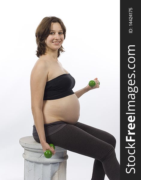 Pregnant woman exercising