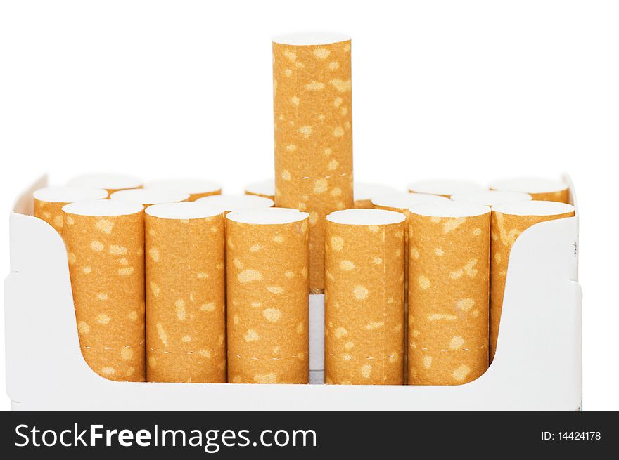 Pack Of Cigarettes With Cigarettes Sticking Out