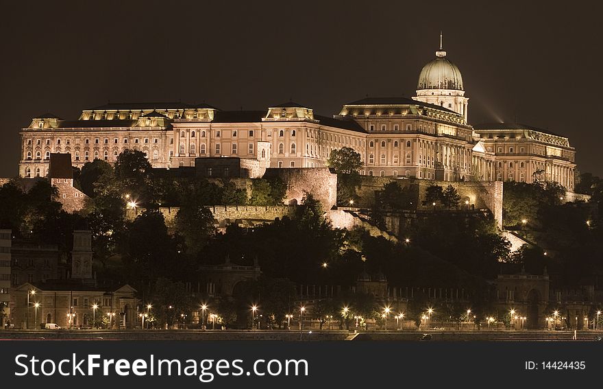 Night lights in Budapest, Hungary