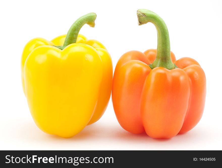 Fresh paprika isolated on white