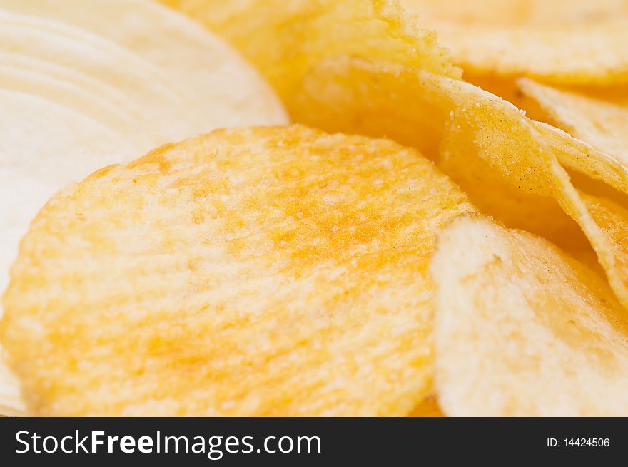 Background form french fries close up