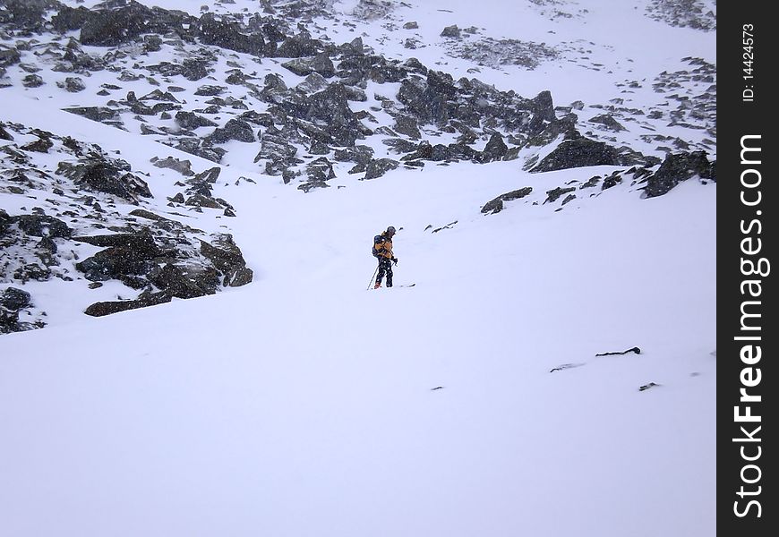 Freeride in salza valley, gressoney