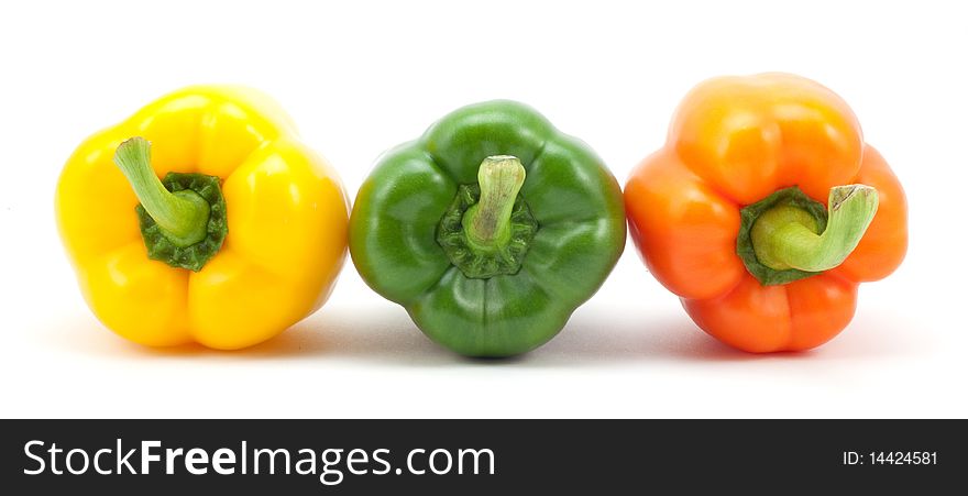 Fresh paprika isolated on white