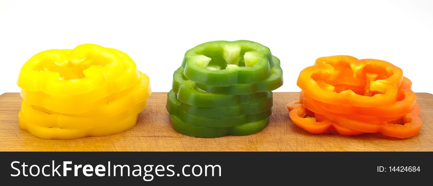 Fresh paprika isolated on white