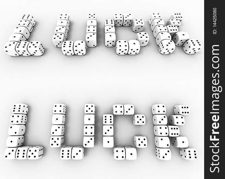 Group cube's of fortune on white background. Group cube's of fortune on white background
