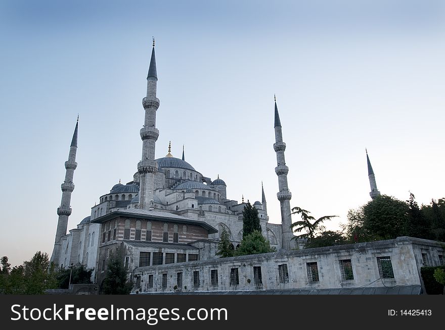 Blue Mosque during day in in Turkish capital Istanbul.
