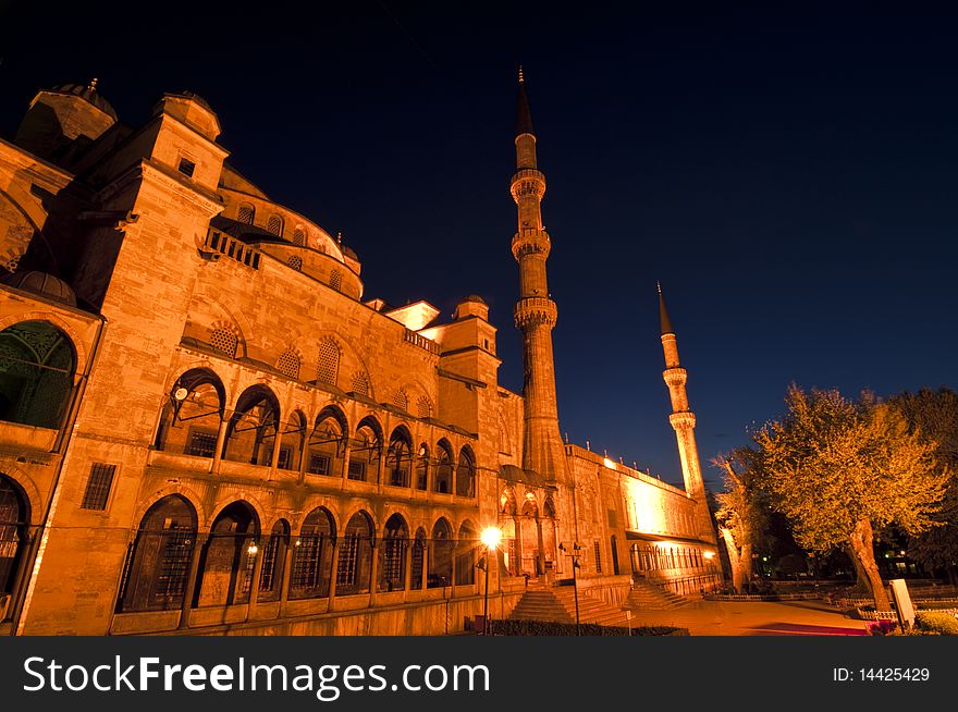 Blue Mosque, even known as Sultan Ahmed Mosque, in Istanbul.