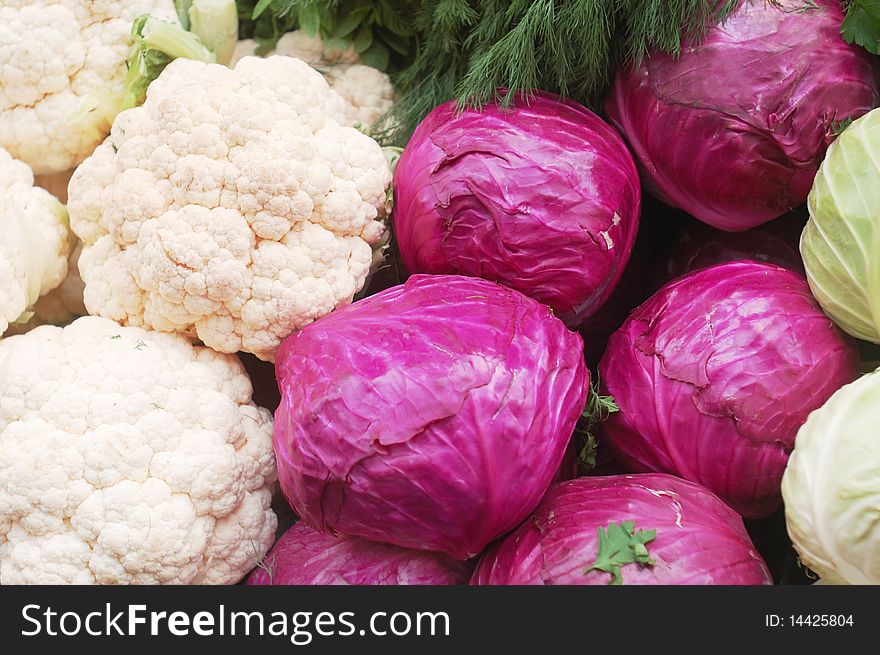 Close up of vegetables on market stand