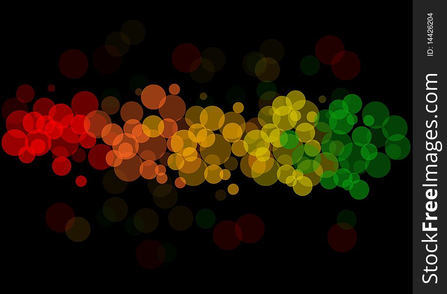 Abstract background, many colored circles