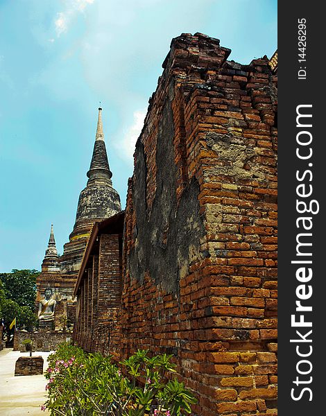 Ancient stupa of Buddha in old city of Thailand,. Ancient stupa of Buddha in old city of Thailand,