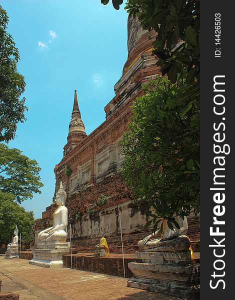 Ancient stupa of Buddha in old city of Thailand,. Ancient stupa of Buddha in old city of Thailand,