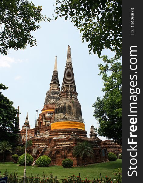 Ancient stupa of Buddha in Thailand