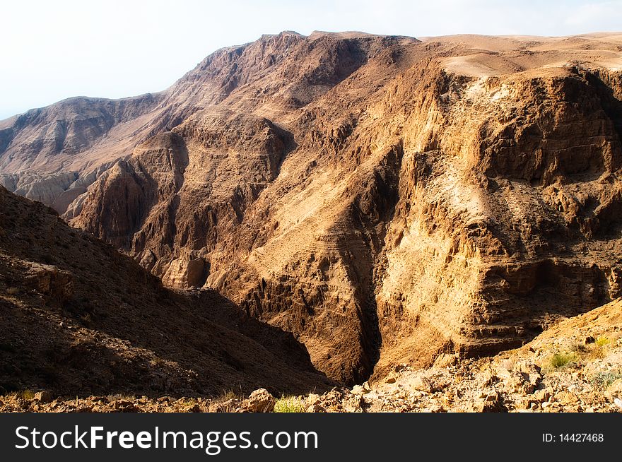 Wadi Darga - place near Dead Sea. Wadi Darga - place near Dead Sea