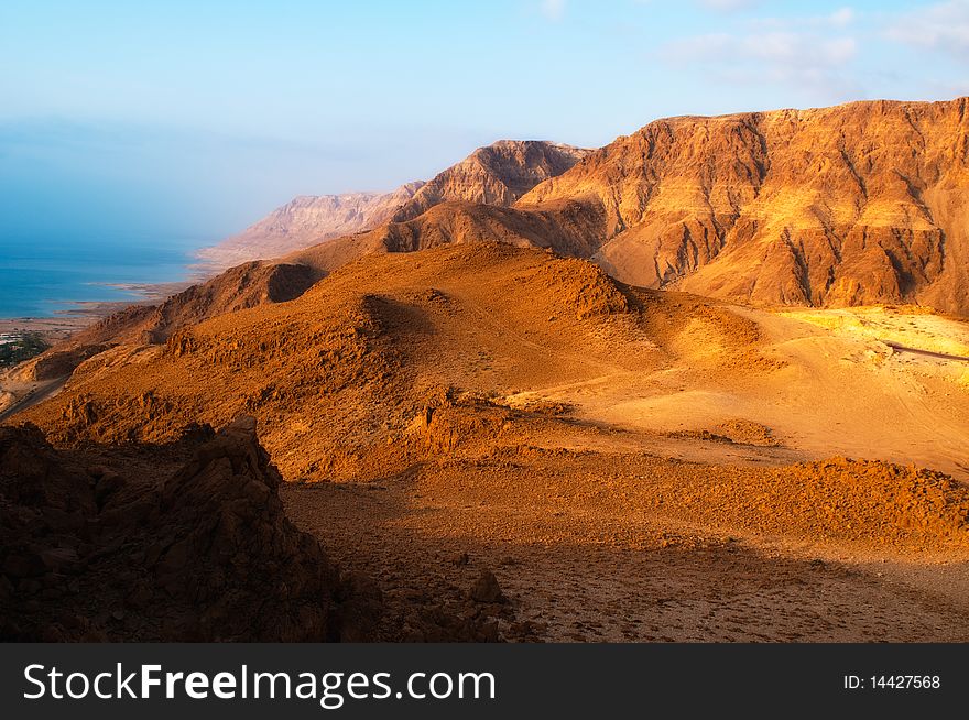 Israel - Dead Sea area, view from hills. Israel - Dead Sea area, view from hills