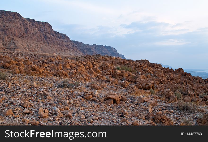 Dead Sea Hills area. Sunrise. Dead Sea Hills area. Sunrise.