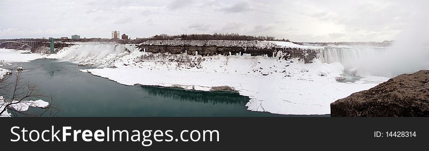 Niagara fall in winter time. Niagara fall in winter time