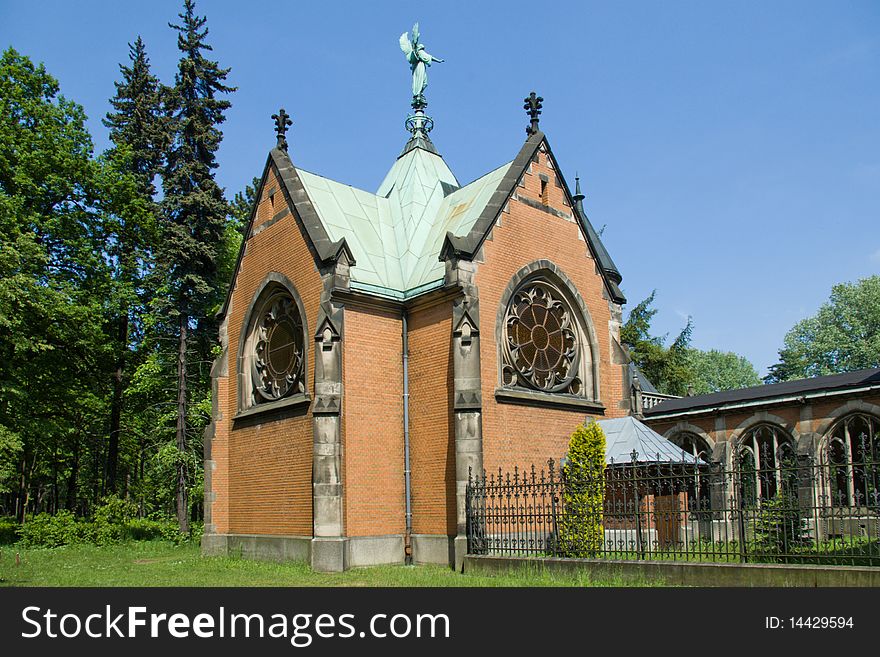 The old wooden church with tower