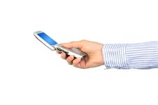 Cell Phone In Hand. Royalty Free Stock Images