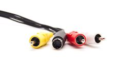 Video And Audio Connectors On White Background Stock Image Video And Audio Connectors On White Background Stock Image