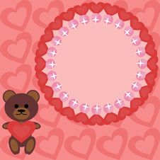 Frame With Teddy Bear Royalty Free Stock Image Frame With Teddy Bear Royalty Free Stock Image