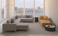 Modern Interior Of Living-room. Royalty Free Stock Photo Modern Interior Of Living-room. Royalty Free Stock Photo