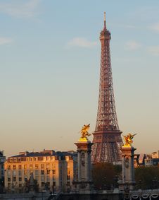 Eiffel Tower At Dawn, Paris, France Royalty Free Stock Image Eiffel Tower At Dawn, Paris, France Royalty Free Stock Image
