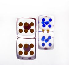 Cristal Dice With Shadow Royalty Free Stock Image Cristal Dice With Shadow Royalty Free Stock Image