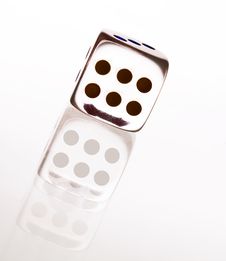 Cristal Dice With Shadow Royalty Free Stock Images Cristal Dice With Shadow Royalty Free Stock Images