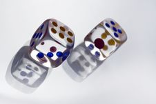 Cristal Dice With Shadow Stock Photo Cristal Dice With Shadow Stock Photo