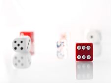 Red And White Dice Counters Stock Images