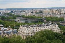 Panorama Of Paris. View From Eiffel Tower Royalty Free Stock Photos