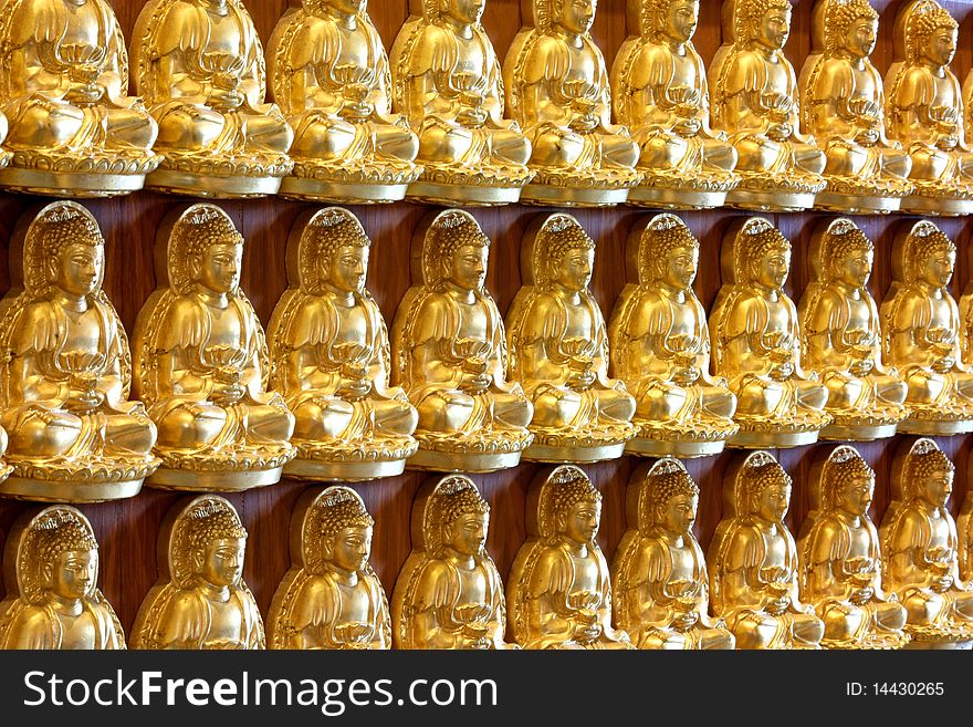 Golden buddha in Thailand.The symbol of peaceful.