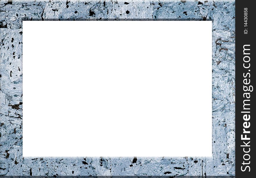 Blue textured picture frame
