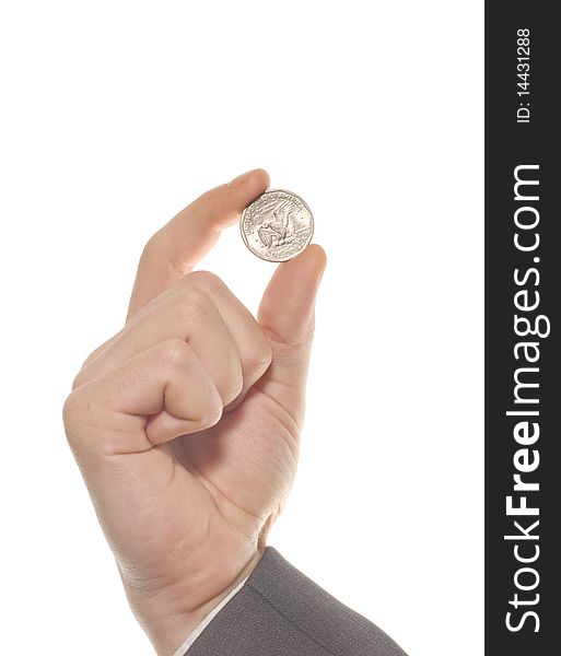 Businessman S Hand With One Dollar