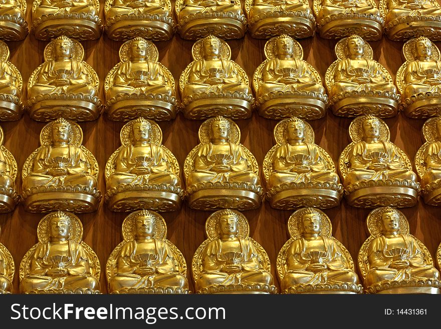 Golden buddha in Thailand.The symbol of peaceful.