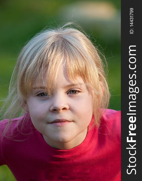 Portrait of little girl outdoor