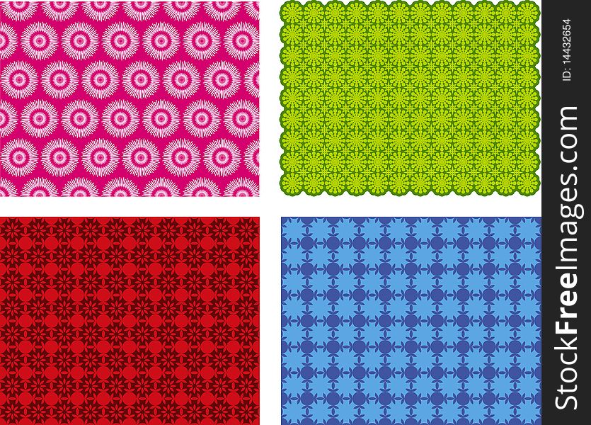 Four different modern color pattern