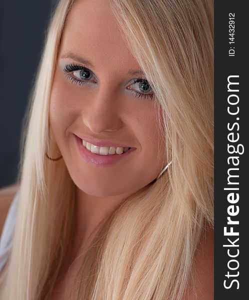 Portrait of happy young girl, close up. Portrait of happy young girl, close up