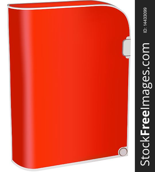 Vector software box in the red colors. Vector software box in the red colors