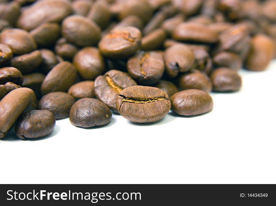 Coffee beans  isolated on a white background