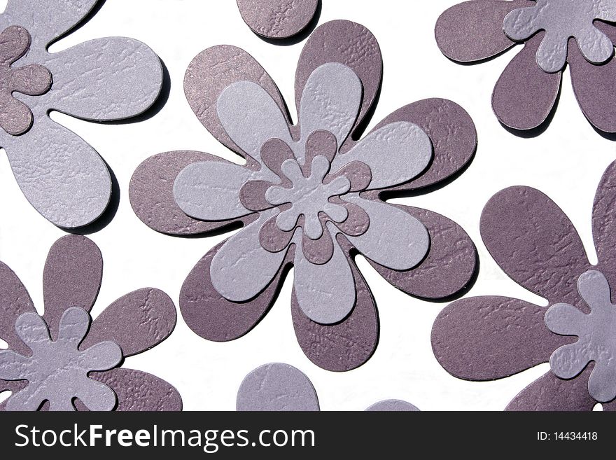 Colorful purple paper flower on white background. Colorful purple paper flower on white background