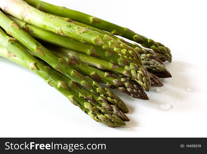 Green Vegetable,a Bunch of fresh ,green Asparagus ,close up.