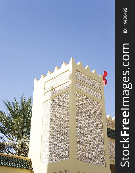 Minaret Tower Of Town Hall In The Desert