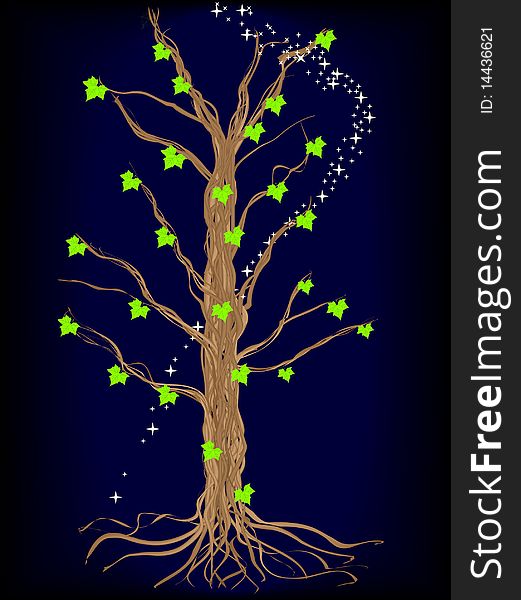 Beautiful magic tree. Vector illustration. Beautiful magic tree. Vector illustration