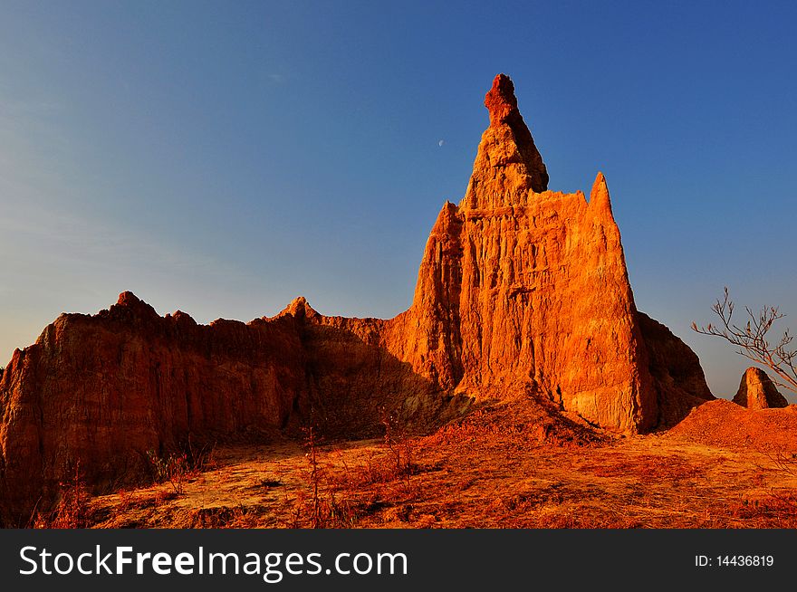 In north of Yunnan China,there are a lot of stone standing like the column. In north of Yunnan China,there are a lot of stone standing like the column.