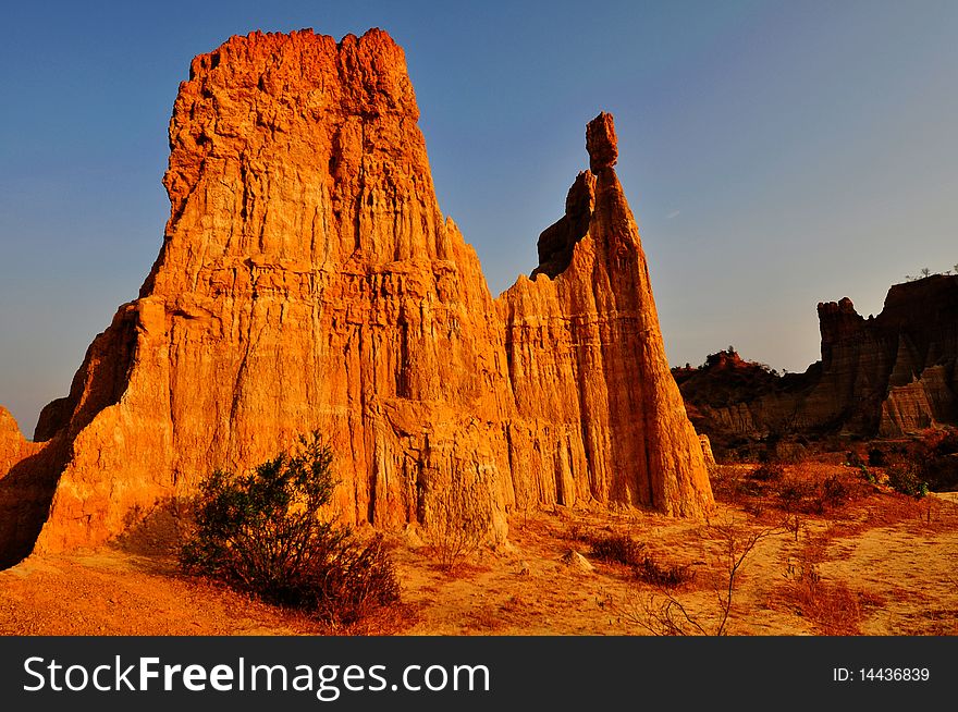 In north of Yunnan China,there are a lot of stone standing like the column. In north of Yunnan China,there are a lot of stone standing like the column.