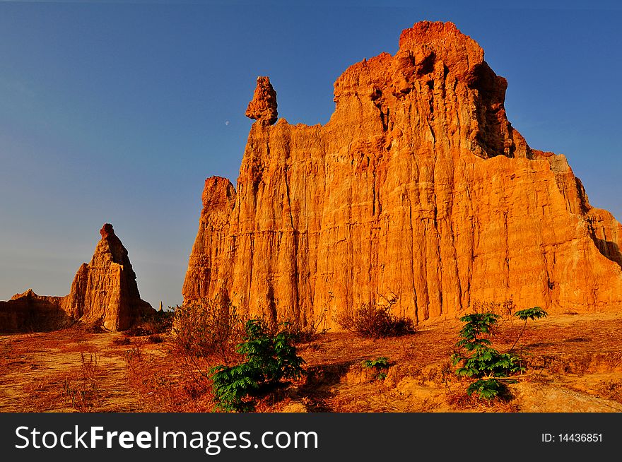 In north of Yunnan China,there are a lot of stone standing like the column. In north of Yunnan China,there are a lot of stone standing like the column.